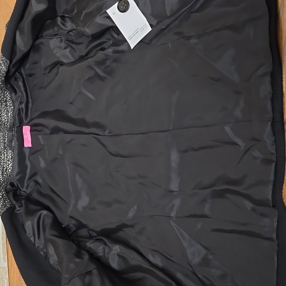 BASLER VARIEGATED TWEED RIBBON DETAIL BLAZER BLACK WHITE - Picture 10 of 14